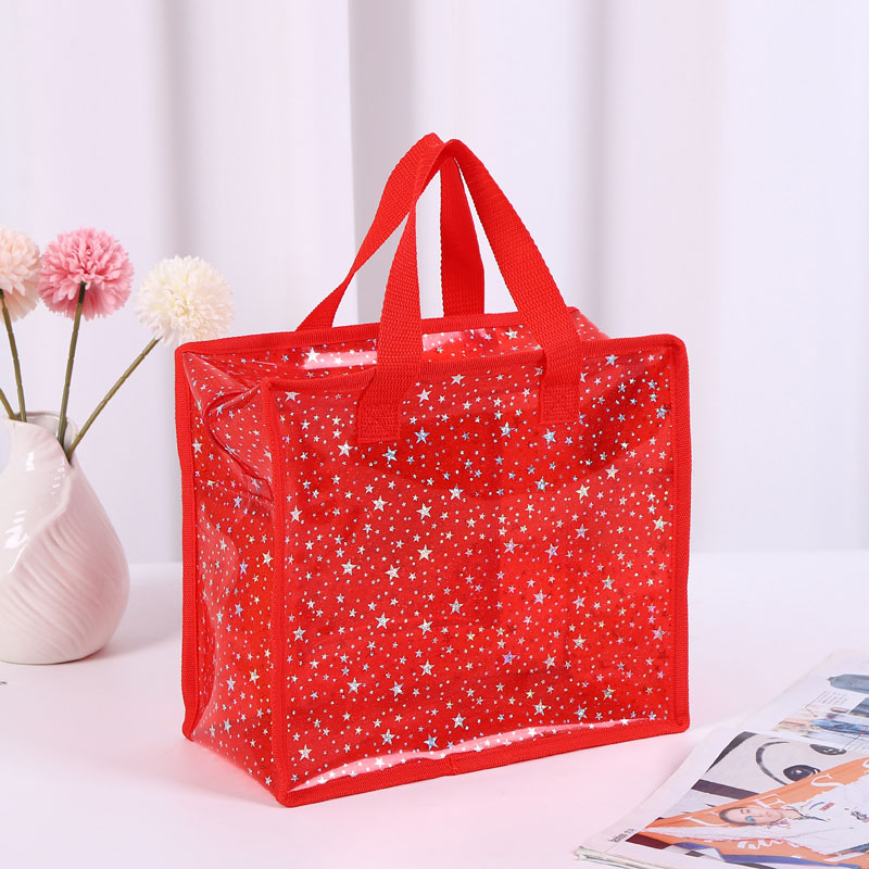 Farve Pvc Tote lynlås taske