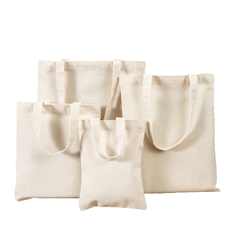 Solid Color Canvas Tote Bag Canvas Skuldertaske