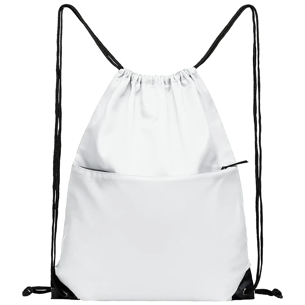 Salgsfremmende polyester vandtæt Drawstring -rygsække og sportsudtrækning af salgsfremmende poser